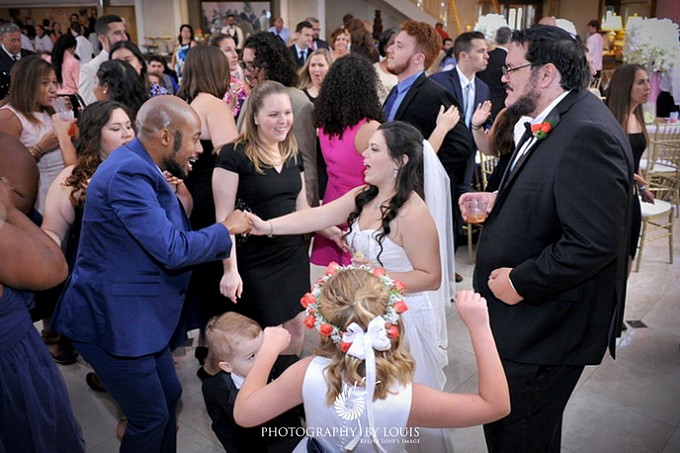 bride having fun